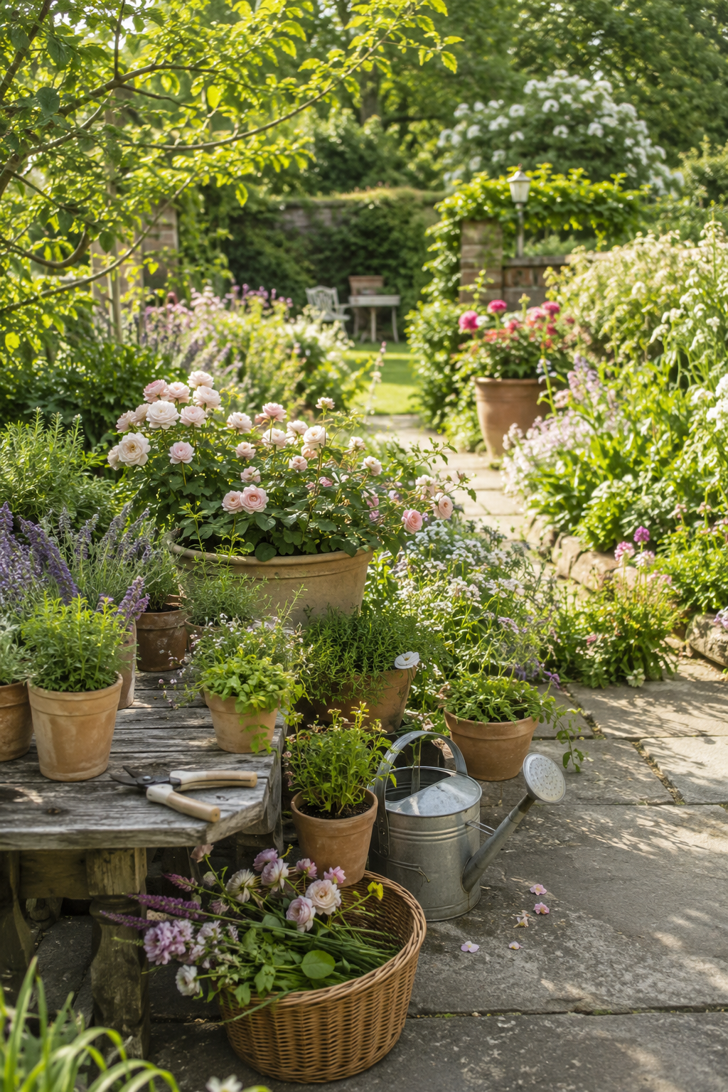 Late spring and early summer garden with fresh planting and seasonal jobs to do now